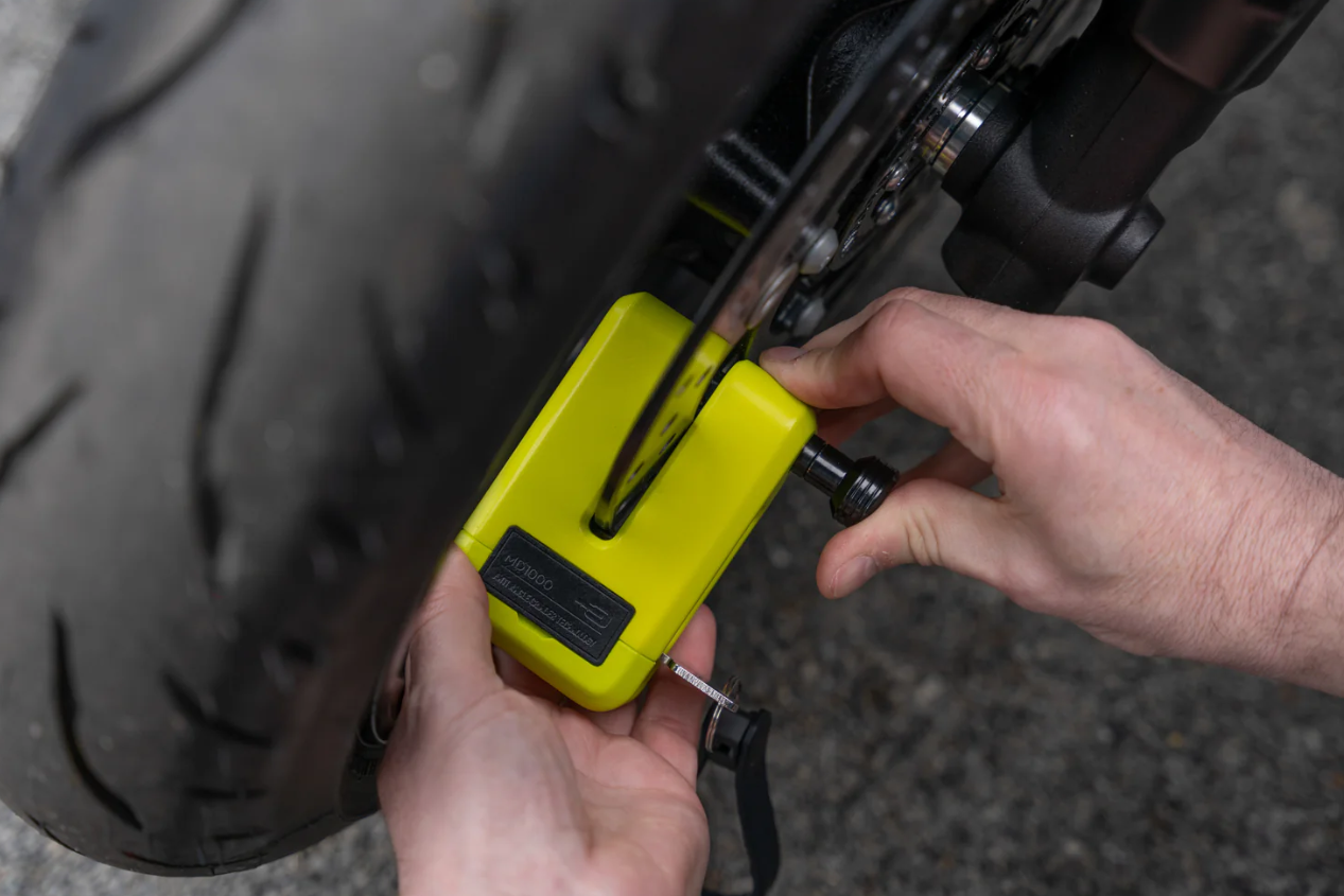 Hiplok MD1000 Motorcycle Disc Lock - Yellow