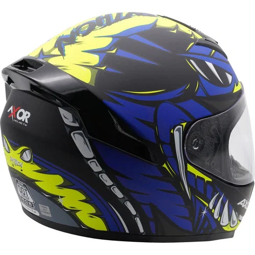 Axor Rage Python Helmet - Matt Black / Blue / Yellow