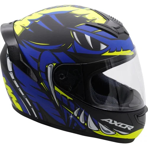 Axor Rage Python Helmet - Matt Black / Blue / Yellow