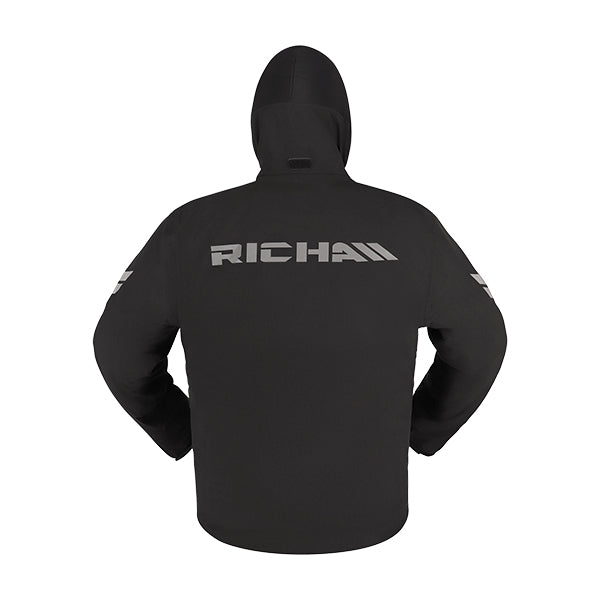 RICHA Rain Stretch 2L Hoodie - Black - 6XL