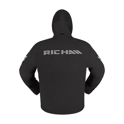 RICHA Rain Stretch 2L Hoodie - Black - 6XL