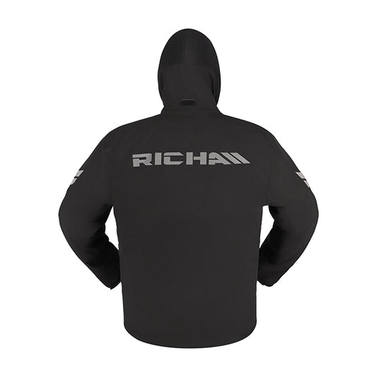 RICHA Rain Stretch 2L Hoodie - Black - 6XL