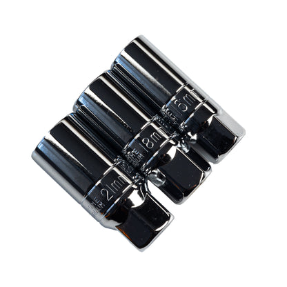 RIDERR 3pc Magnetic Spark Plug Socket Set