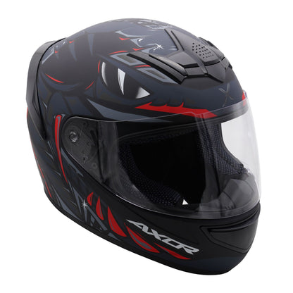 Axor Rage Python Helmet - Matt Grey / Black / Red