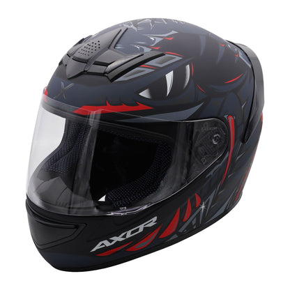 Axor Rage Python Helmet - Matt Grey / Black / Red
