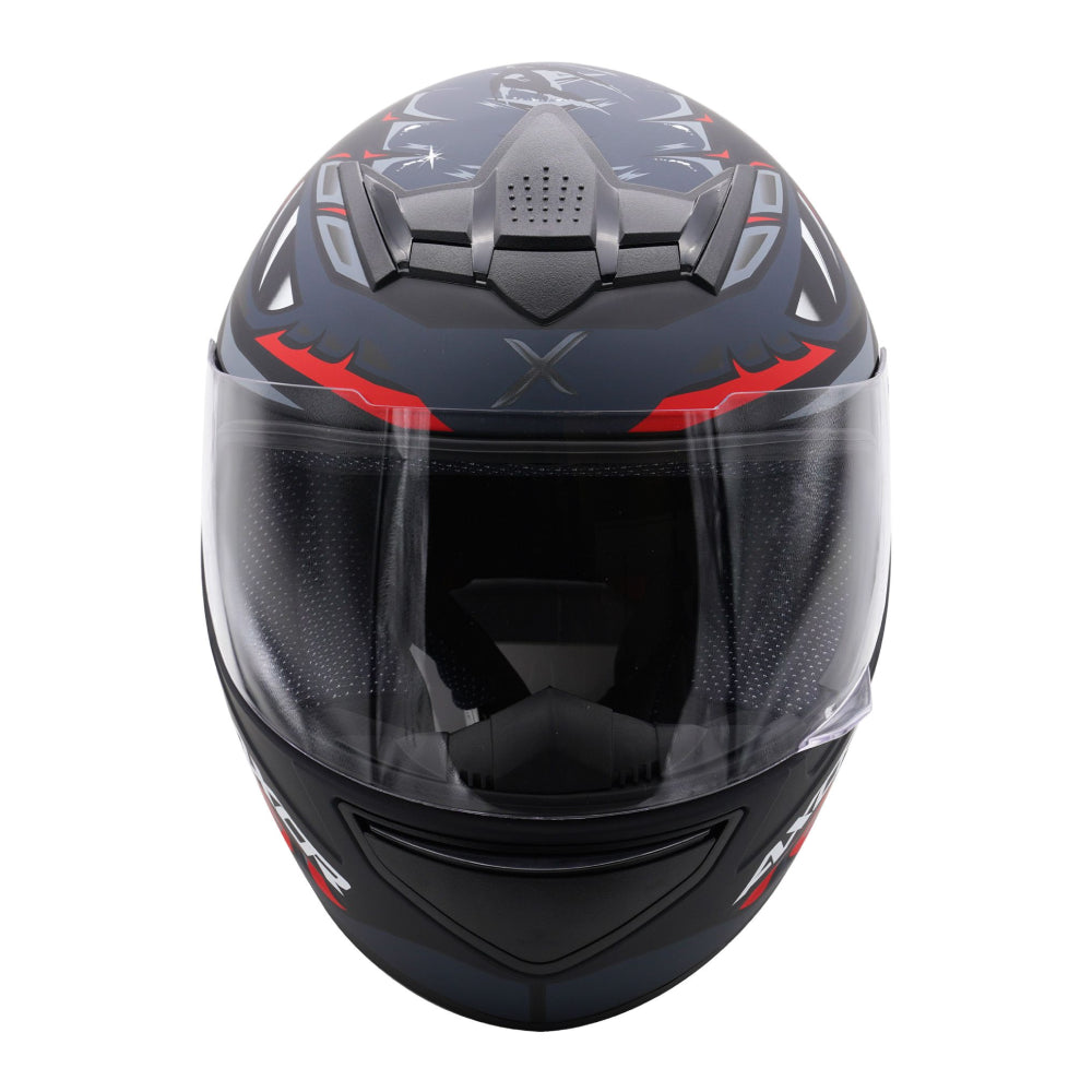 Axor Rage Python Helmet - Matt Grey / Black / Red