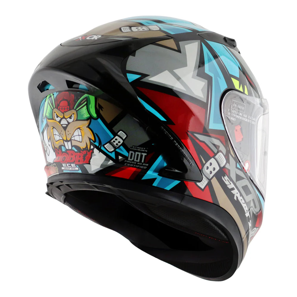 Axor Street Helmet - Bobby Black / Blue