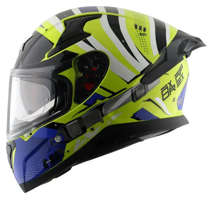 Axor Apex Hex-2 Helmet - Neon Yellow / Blue Gloss
