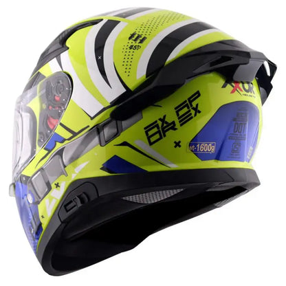 Axor Apex Hex-2 Helmet - Neon Yellow / Blue Gloss