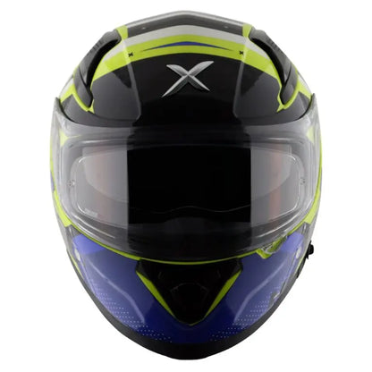 Axor Apex Hex-2 Helmet - Neon Yellow / Blue Gloss