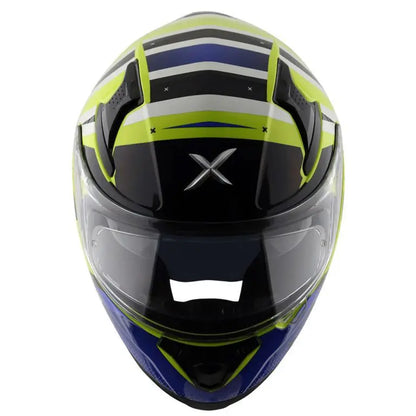 Axor Apex Hex-2 Helmet - Neon Yellow / Blue Gloss