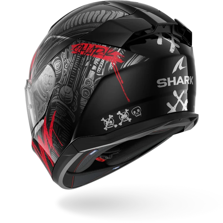 Shark D Skwall 3 Shiever Helmet - Black / Anthracite / Red