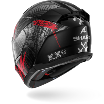 Shark D Skwall 3 Shiever Helmet - Black / Anthracite / Red