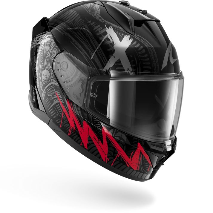 Shark D Skwall 3 Shiever Helmet - Black / Anthracite / Red