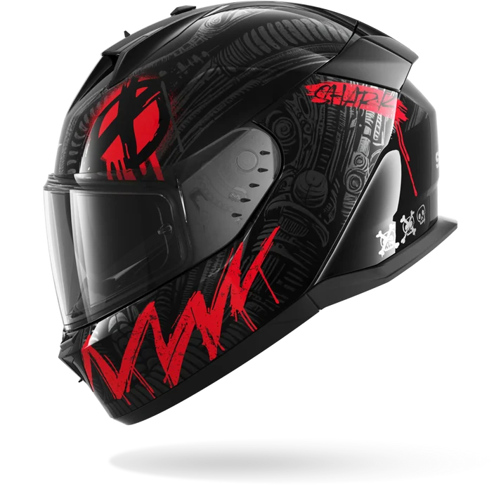 Shark D Skwall 3 Shiever Helmet - Black / Anthracite / Red