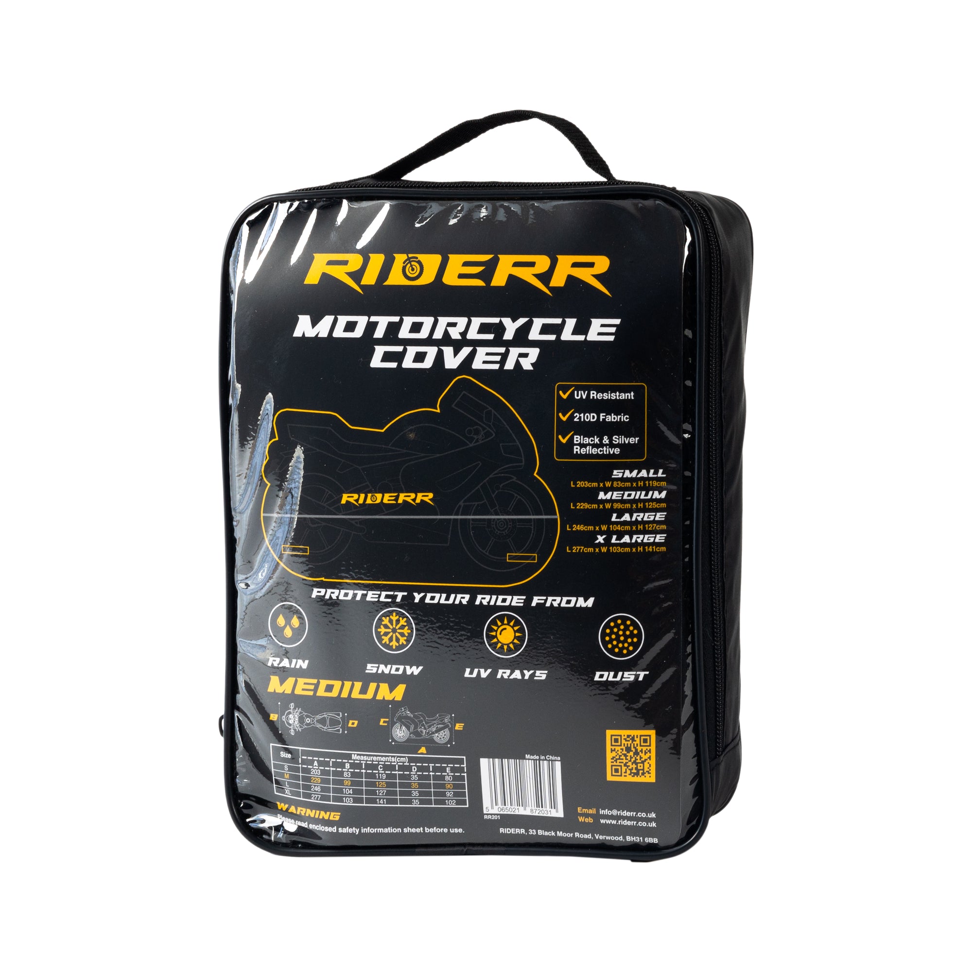 RIDERR Standard Motorcycle Cover