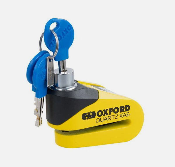 Oxford Quartz XA6 Alarm Disc Lock - Yellow/Black