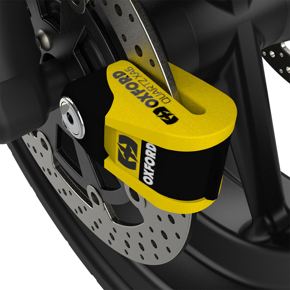 Oxford Quartz XA6 Alarm Disc Lock - Yellow/Black