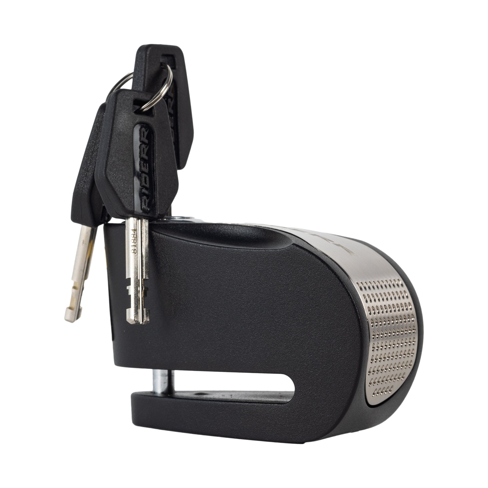 RIDERR RIOT Alarm Disc Lock - Silver
