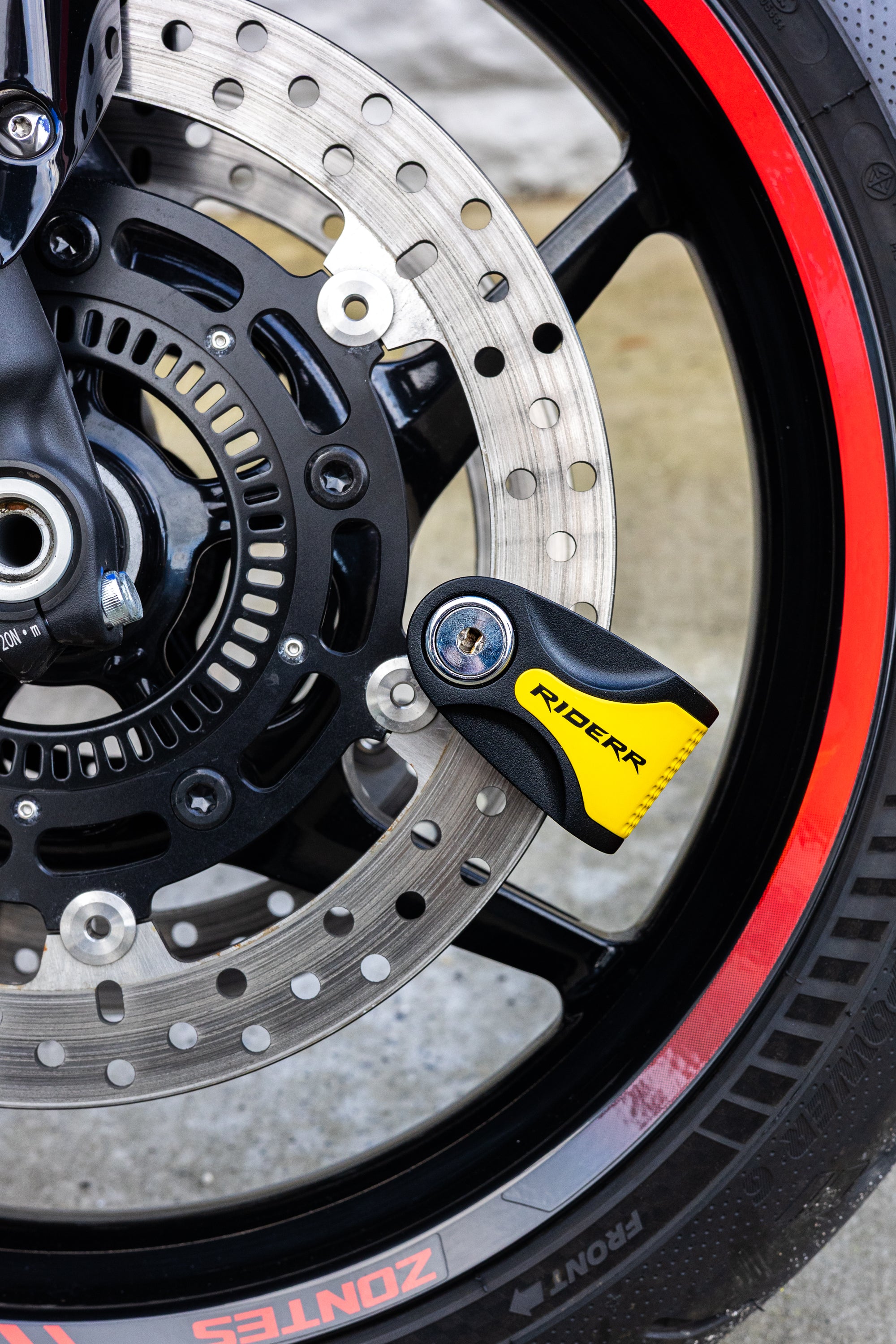 RIDERR RIOT Alarm Disc Lock - Yellow