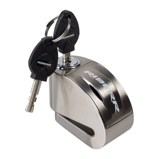 RIDERR RT6 Alarm Disc Lock - Silver