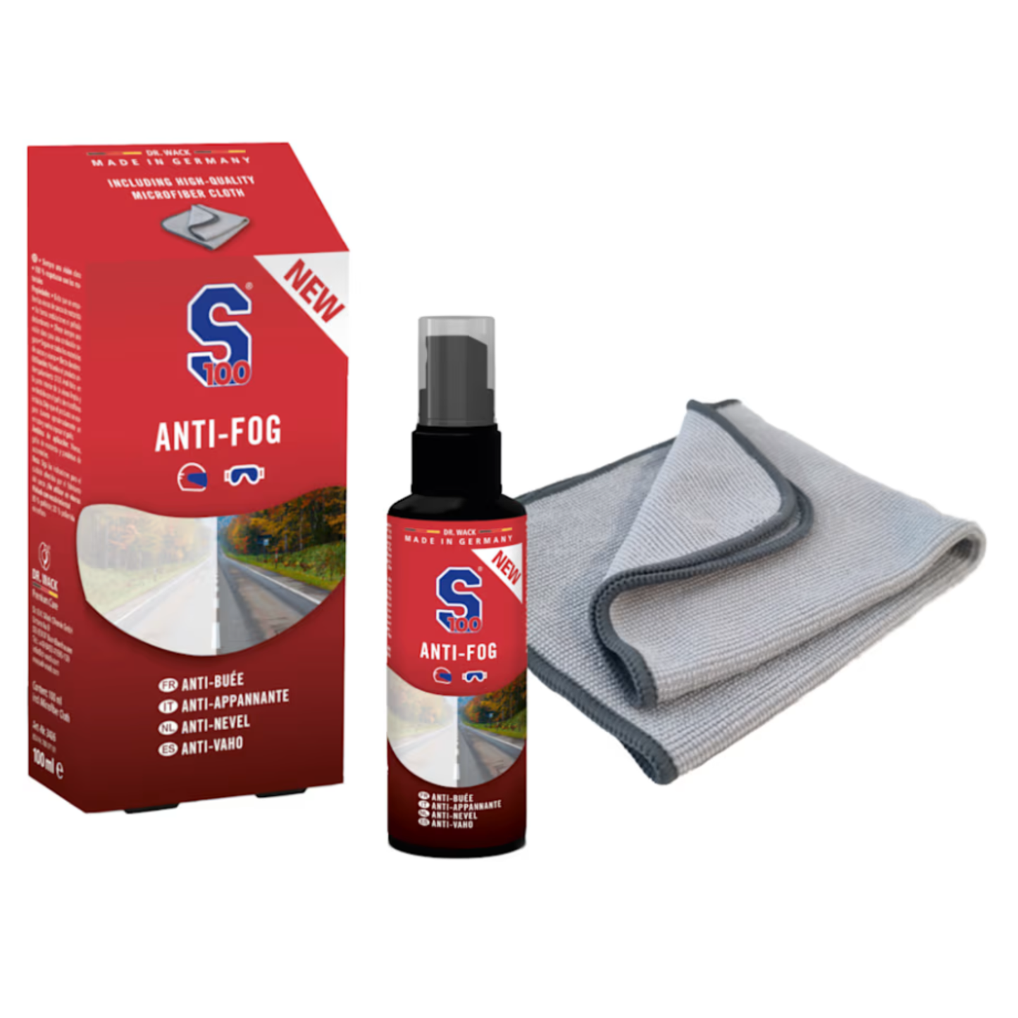 S100 Anti-Fog Spray & Microfibre Cloth