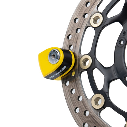 Oxford Micro XA5 Alarm Disc Lock - Yellow