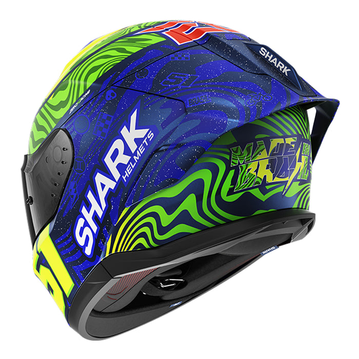 SHARK Skwal Cup Replica Granado Helmet - Blue / Green / Yellow