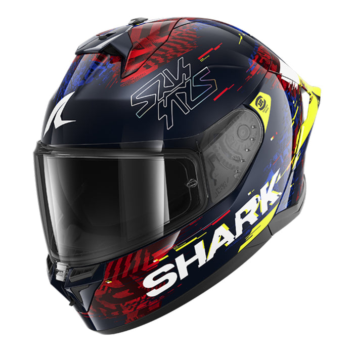 SHARK Skwal Cup Speed VIB Helmet - Blue / Red / Yellow