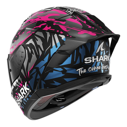 SHARK Skwal Cup Replica Redding Helmet - Black / Violet / Blue